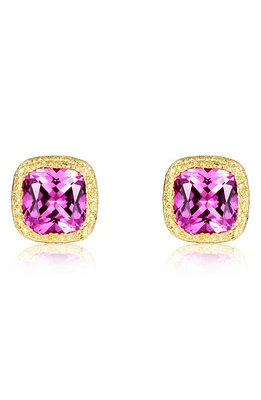 Lafonn Created Sapphire Cushion Stud Earrings in Purple at Nordstrom