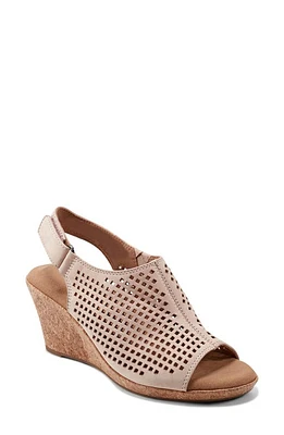 Rockport Briah Perforated Slingback Wedge Sandal Farro Nubuck at Nordstrom,