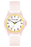 Lacoste Kids' Rider Silicone Strap Watch, 36mm in White at Nordstrom