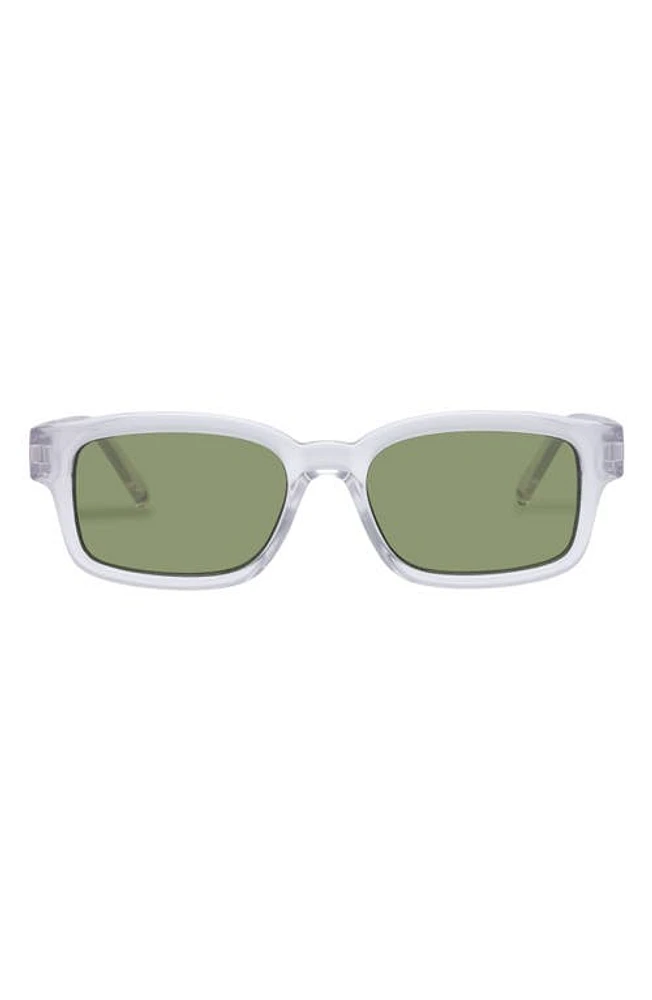 Le Specs Recarmito Rectangular Sunglasses in Crystal Clear at Nordstrom