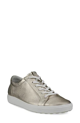 ECCO Soft 7 Mono 2.0 Sneaker in Pure White Gold at Nordstrom, Size 10-10.5Us