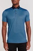 Redvanly Blake Geo Print Polo Black at Nordstrom,