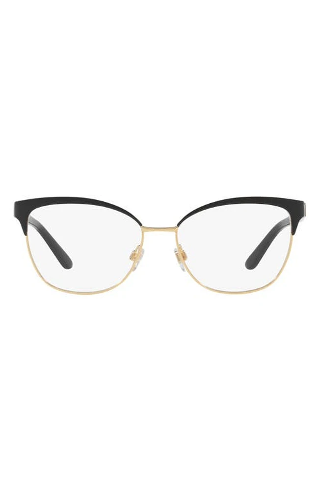 Polo Ralph Lauren 55mm Cat Eye Optical Glasses in Black at Nordstrom