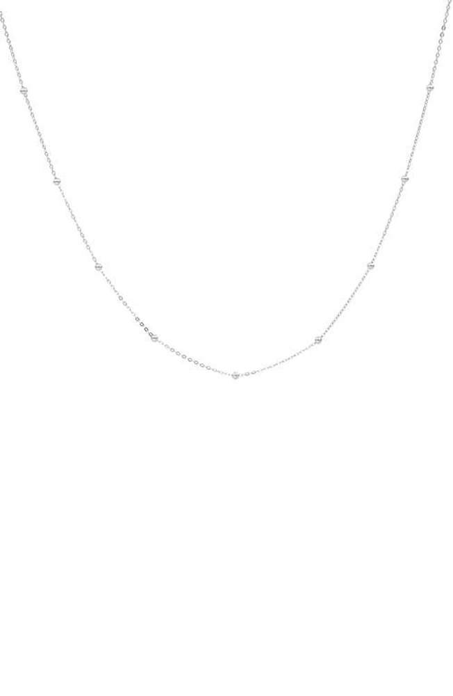 Bony Levy 14K Gold Ball Bead Chain Necklace White at Nordstrom,