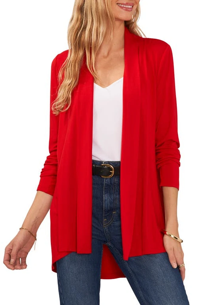 Vince Camuto Open Front Cardigan Ultra Red at Nordstrom,