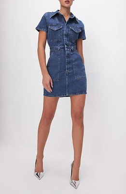 Good American Fit For Success Denim Minidress in Indigo594 at Nordstrom, Size X-Small