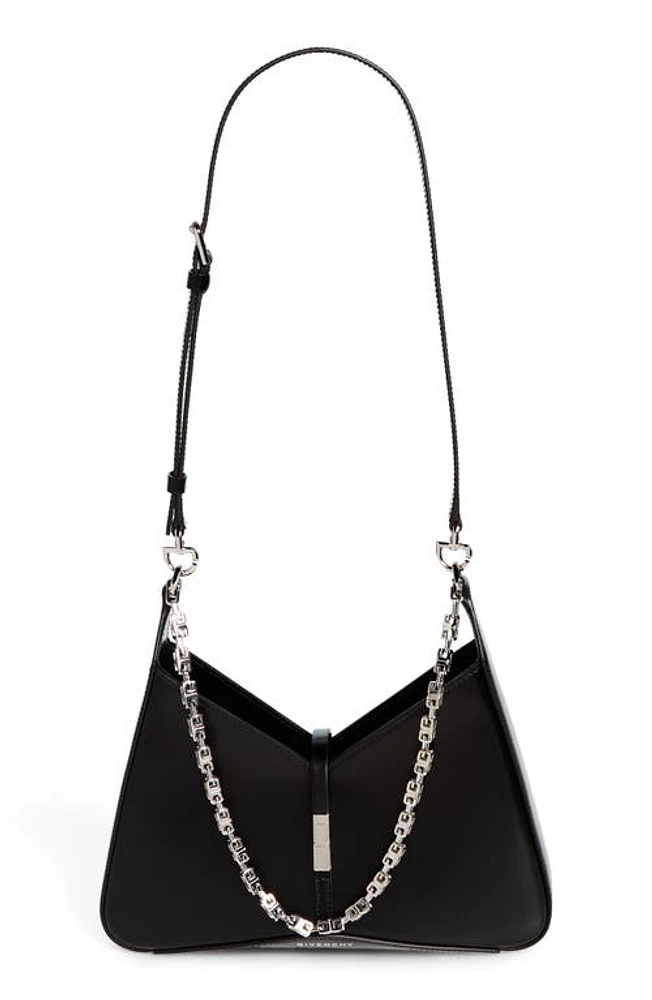 Givenchy Small Cut Out Chain Strap Leather Shoulder Bag in Black at Nordstrom