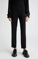 Max Mara Studio Jerta Cady Straight Leg Trousers Black at Nordstrom,