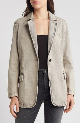 AllSaints Ever Denim Blazer Sand Grey at Nordstrom, Us