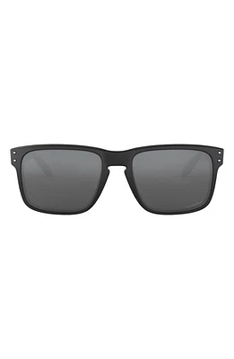 Oakley Holbrook 56mm Prizm Rectangular Sunglasses in Matte Black at Nordstrom