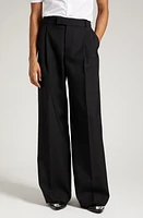 Alexander McQueen Oversize Pleated Baggy Wool Trousers Black at Nordstrom, Us