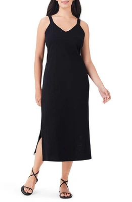 NZT by NIC+ZOE Cotton Knit Midi Dress Black Onyx at Nordstrom,