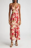 Zimmermann Lexi Floral Linen Slipdress Red Palm at Nordstrom,