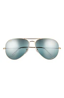 Ray-Ban 62mm Polarized Oversize Pilot Sunglasses in Dark Blue at Nordstrom