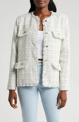 WAYF Sophie Tweed Jacket Ivory White at Nordstrom,