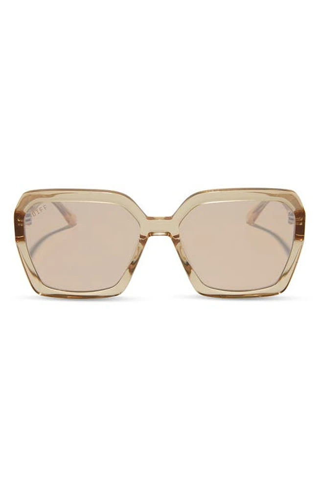 DIFF Sloane 54mm Square Sunglasses in Honey Crystal Flash at Nordstrom