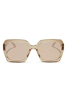 DIFF Sloane 54mm Square Sunglasses in Honey Crystal Flash at Nordstrom