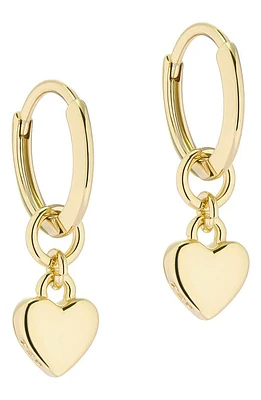 Ted Baker London Tiny Heart Huggie Drop Earrings in Gold Tone at Nordstrom