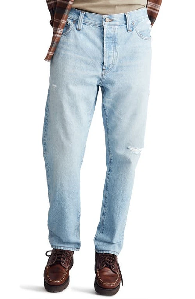 Madewell Vintage Taper Jeans in Halton Wash: Distressed Edition at Nordstrom, Size 31 X 32