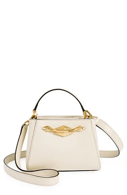 Jimmy Choo Diamond Link Lizard Embossed Leather Top Handle Bag in Bamboo at Nordstrom