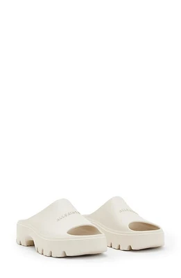 AllSaints Eclipse Flatform Slide Sandal Chalk White at Nordstrom,