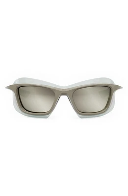 'DiorXplorer S1U 56mm Square Sunglasses in Beige/Smoke Mirror at Nordstrom