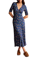 Boden Rebecca Jersey Midi Dress in Set Sail Botanical Bunch at Nordstrom, Size 10