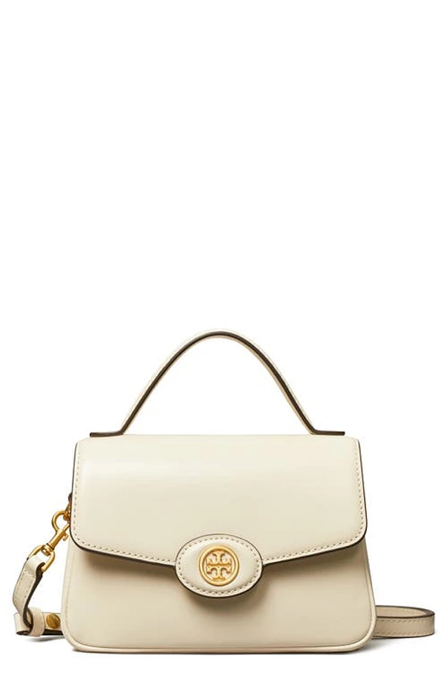 Tory Burch Small Robinson Leather Top Handle Bag in Shea Butter at Nordstrom