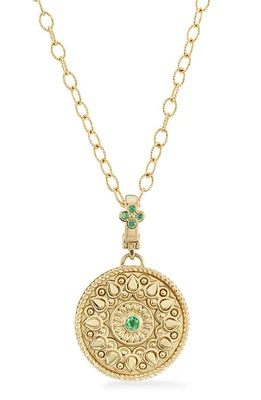 Orly Marcel Mandala Pendant Necklace in Green at Nordstrom