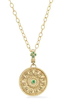 Orly Marcel Mandala Pendant Necklace in Green at Nordstrom