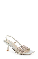 Cecelia New York Kasper Square Toe Sandal Pearl White Jewel at Nordstrom,