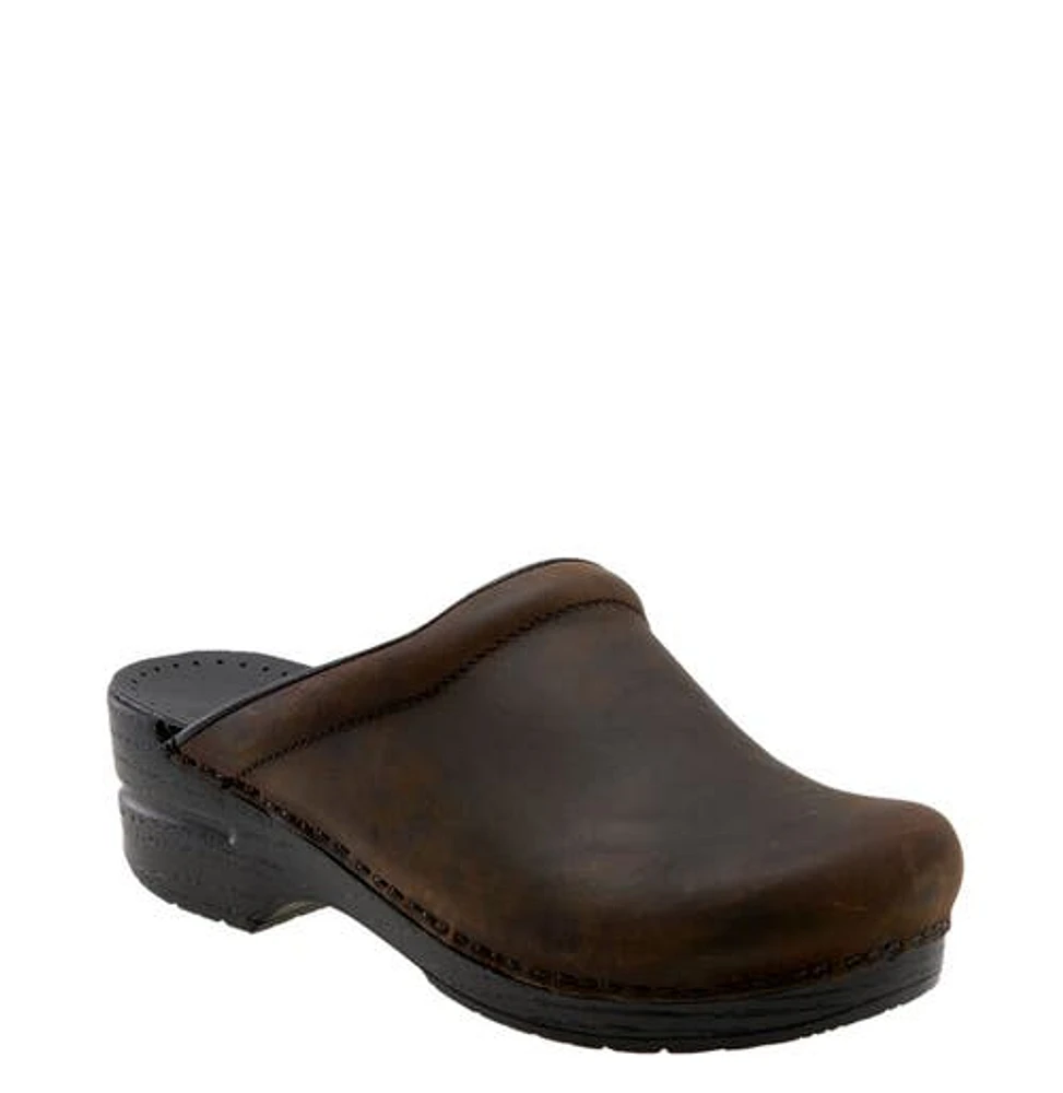 Dansko 'Sonja' Oiled Leather Clog Antique Brown at Nordstrom,