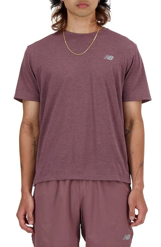 New Balance Athletics Running T-Shirt Licorice Heather at Nordstrom,