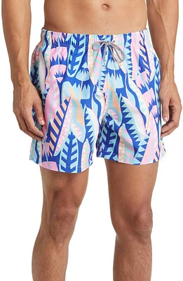 Boardies On Board Swim Trunks Blue Multi at Nordstrom,