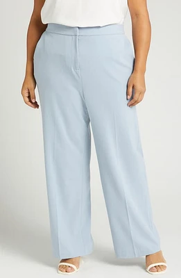 halogen(r) High Waist Straight Leg Pants Slate Blue at Nordstrom,