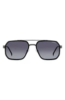 Carrera Eyewear 58mm Polarized Rectangular Sunglasses in Black Dark Ruth/Gray Sf Polar at Nordstrom