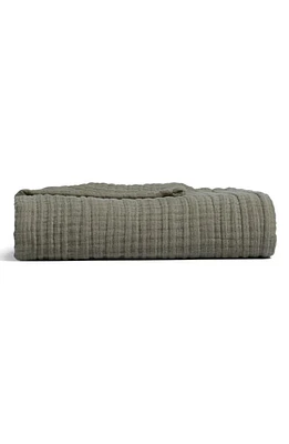 Parachute Cloud Cotton & Linen Gauze Throw Blanket in Moss at Nordstrom