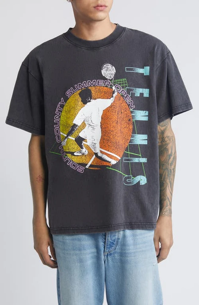 ID Supply Co Summer Open Graphic T-Shirt Washed Black at Nordstrom,