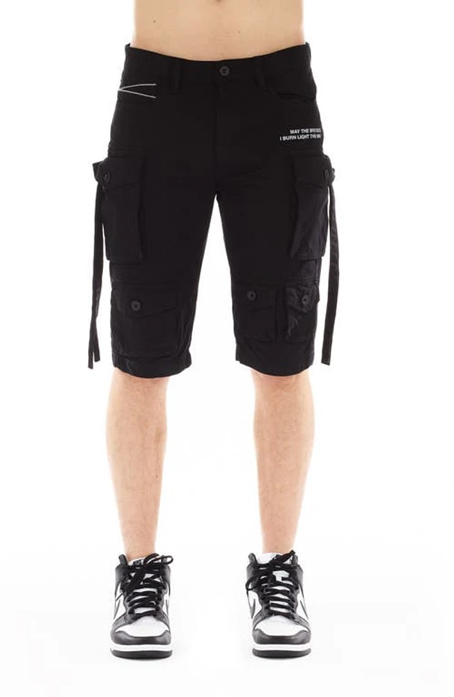 Cult of Individuality Slim Fit Cargo Shorts Vintage Black at Nordstrom,