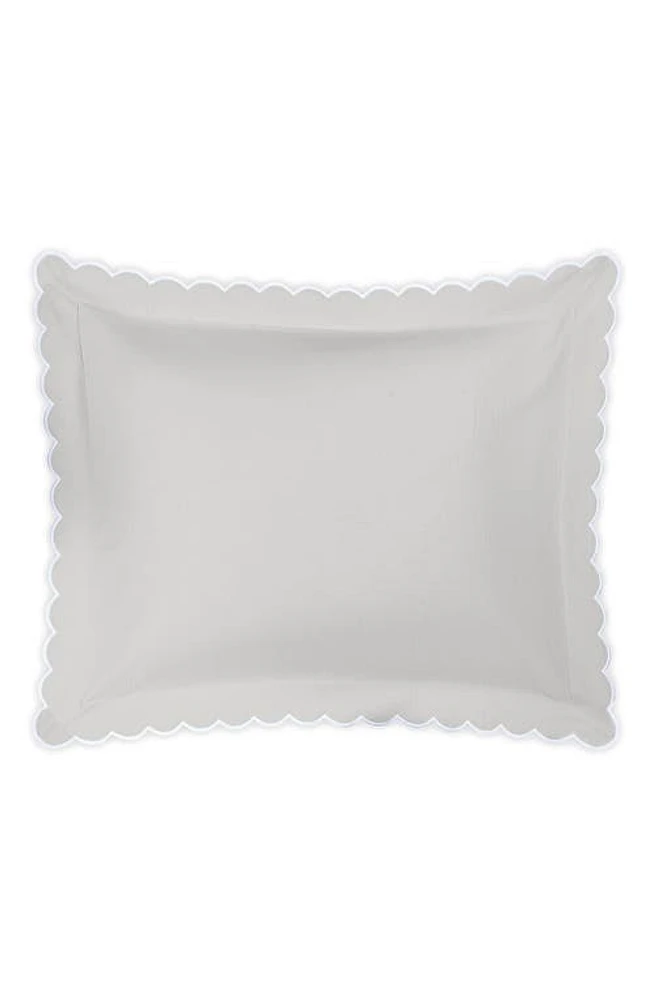 Matouk Diamond Piqué Pillow Sham in Silver at Nordstrom