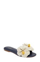 Larroudé Magnolia Slide Sandal in Blue/Ivory at Nordstrom, Size 9