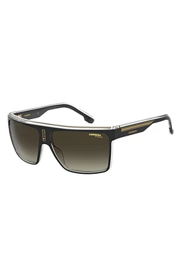 Carrera Eyewear Flat Top Gradient Sunglasses in Black Gold /Brown Gradient at Nordstrom