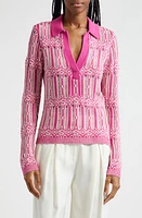 Stine Goya Kiza Pattern Cotton Sweater Graphic Sg Logo at Nordstrom,