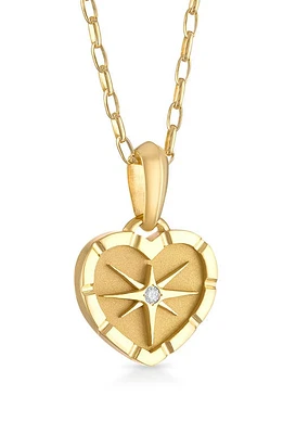 Pamela Zamore Eight-Point Diamond Heart Pendant Necklace in Gold at Nordstrom