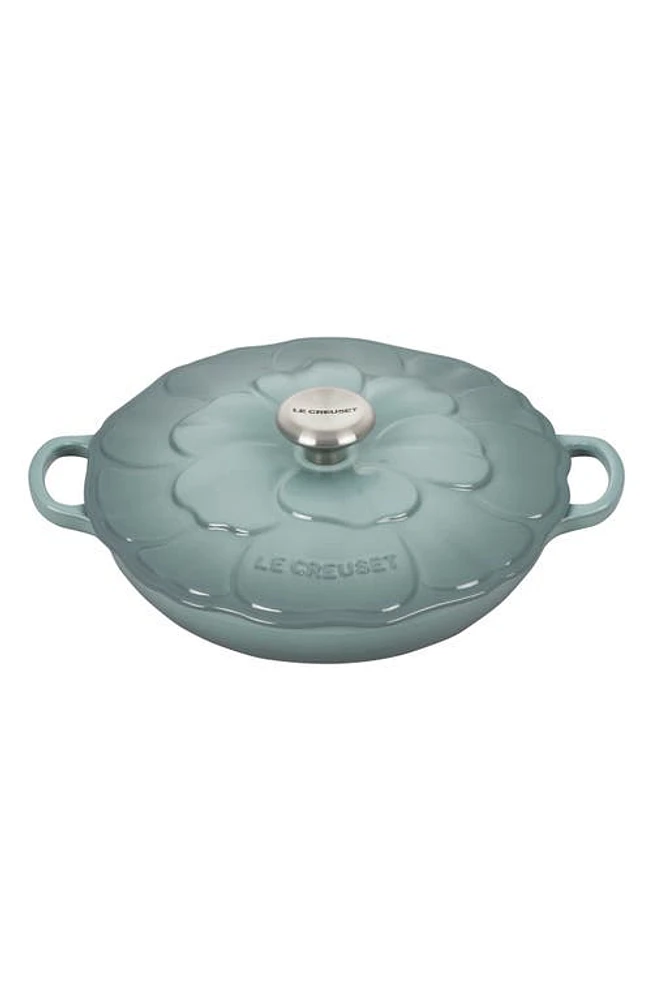 Le Creuset Petal Signature Braiser in Sea Salt at Nordstrom