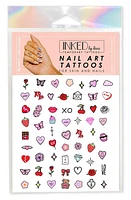 INKED by Dani Valentine's Nail Art Temporary Tattoos in Multi at Nordstrom