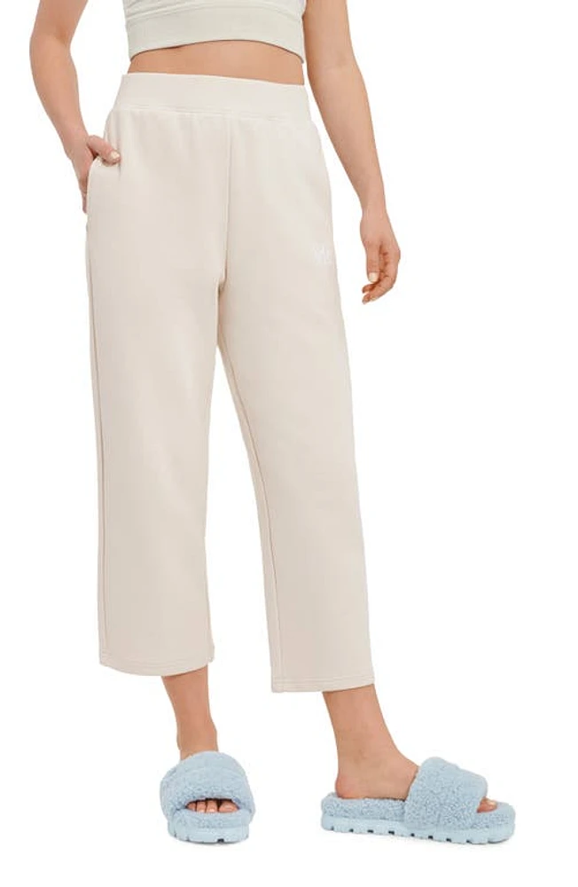 UGG(r) Keyla Crop High Waist Cotton French Terry Lounge Pants at Nordstrom,