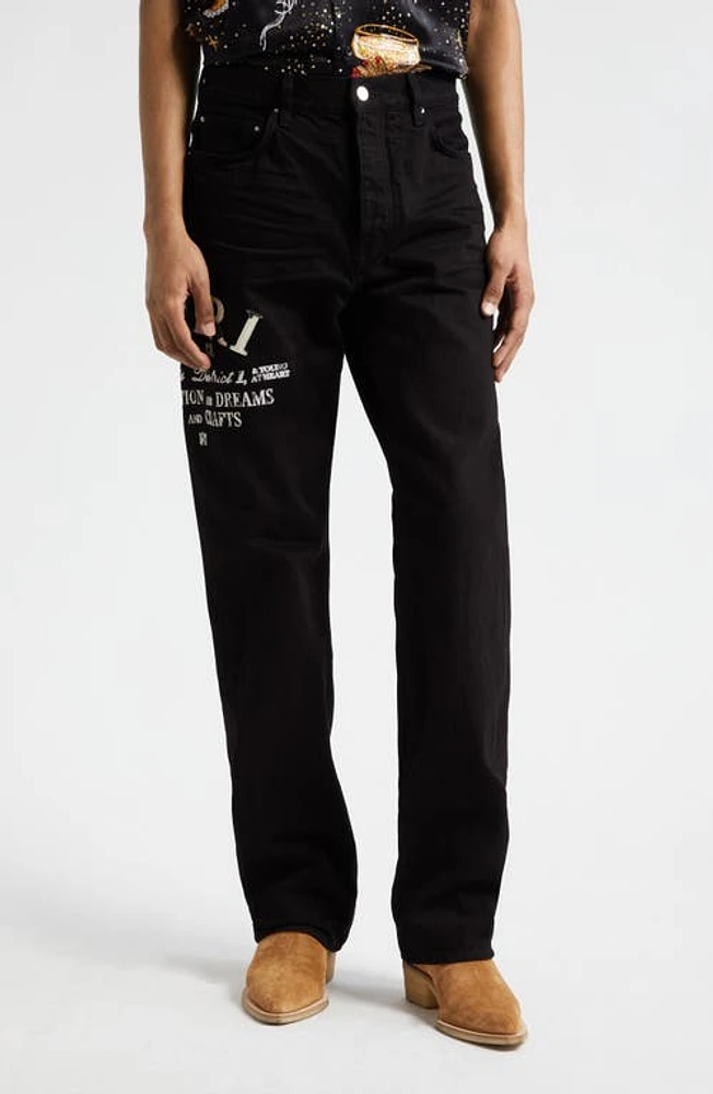 AMIRI Distressed Arts District Jeans Black Od at Nordstrom,