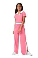 Habitual Kids Kids' Colorblock Tricot Polo & Track Pants Set Coral at Nordstrom,