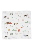 little unicorn 3-Pack Print Cotton Muslin Blankets in Farmyard at Nordstrom